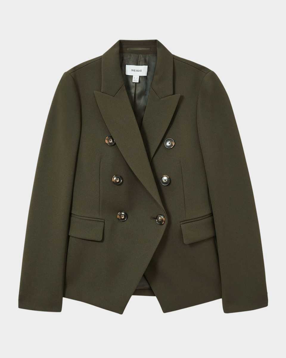 Priya Double-Breasted Twill Blazer